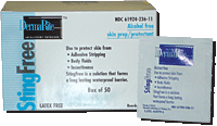 Stingfree Skin Prep Wipes, 50/Bx