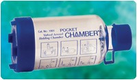 Aersol Pocket Chamber Used With Asthma Inhaler