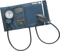 Adult PRECISION Aneroid Sphygmomanometers with Blue Nylon Cuff
