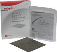 "Polymem Silver 6.5"" X 7.5"" Non-Adhesive PolyMeric Membrane Dressing"