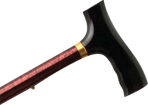 Travel Folding Cane with Fritz Handle, Red Marble