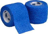 "Coban Non-Sterile Self-Adherent Wrap 1"" x 5 yds., Blue"
