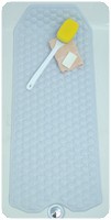 "No-Skid Cushioned Bath Mat, 15-3/4"" X 41"", Blue"
