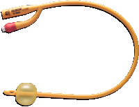 Gold 2-Way Silicone-Coated Foley Catheter 14 Fr 5 cc