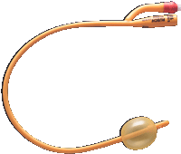 Gold 2-Way Silicone-Coated Foley Catheter 16 Fr 30 cc