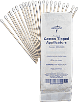 "Non-Sterile Cotton-Tip Applicator with Wood Handle, 6"""