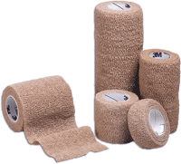"Coban Non-Sterile Self-Adherent Wrap 2"" x 5 yds., Tan"