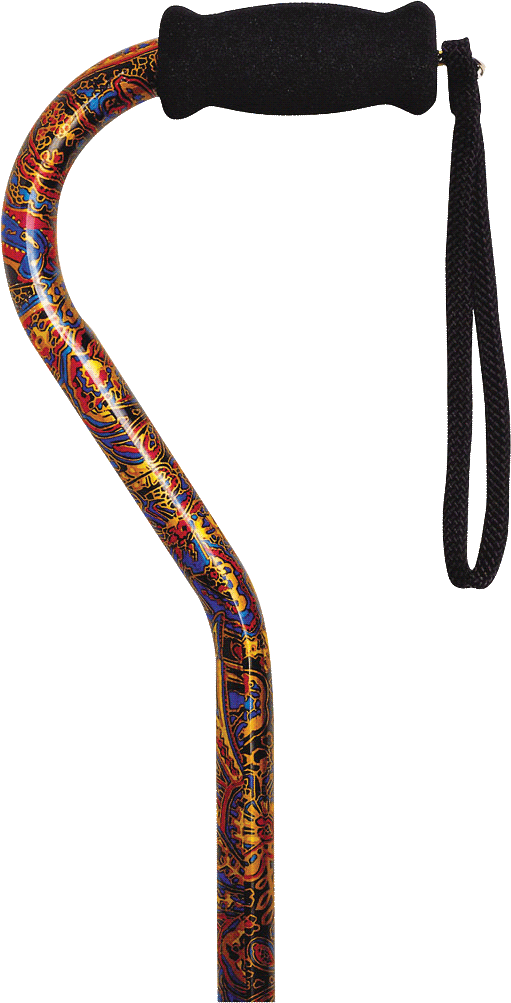 Offset Handle Cane, Paisley