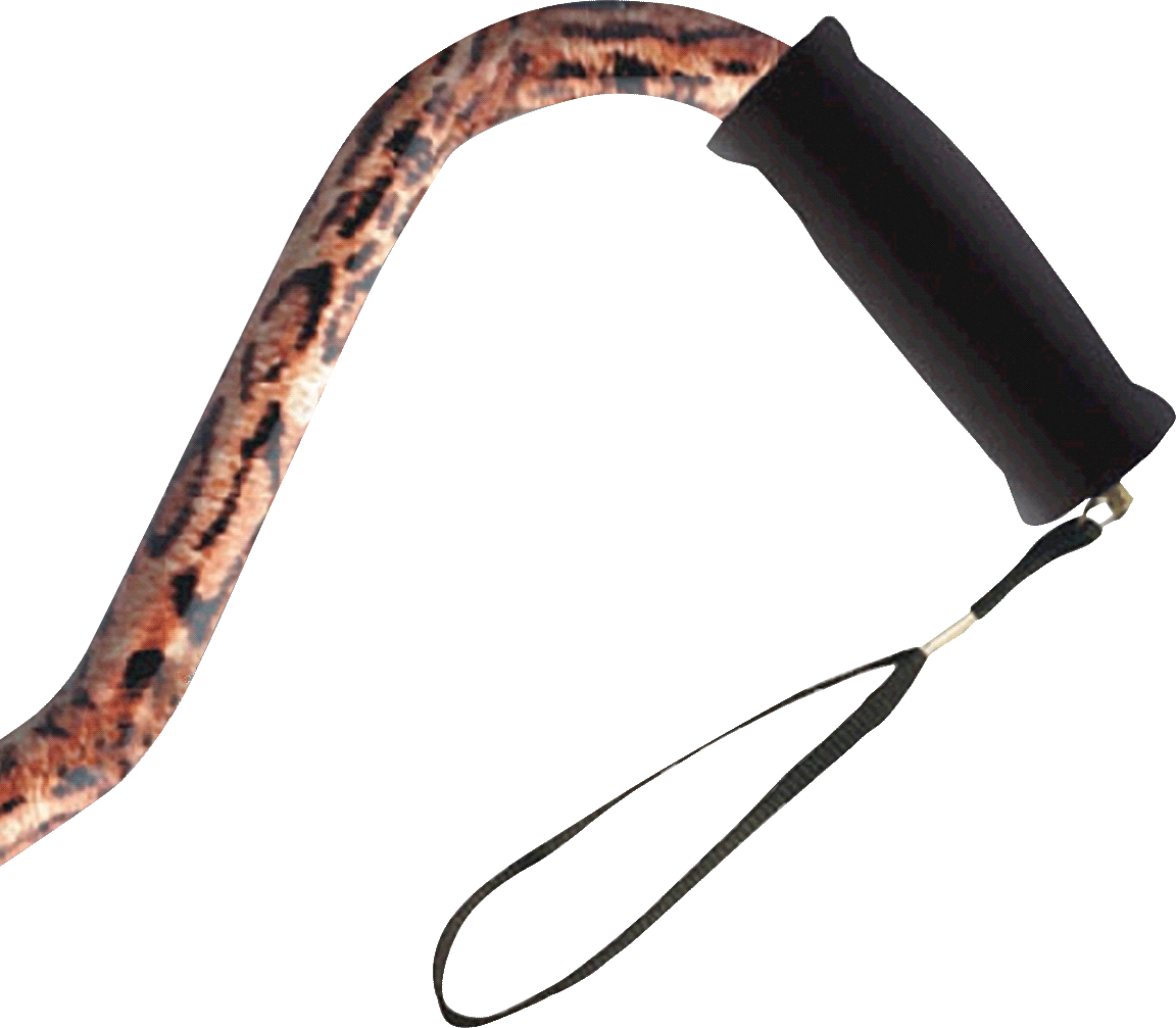 Offset Handle Cane, Cheetah