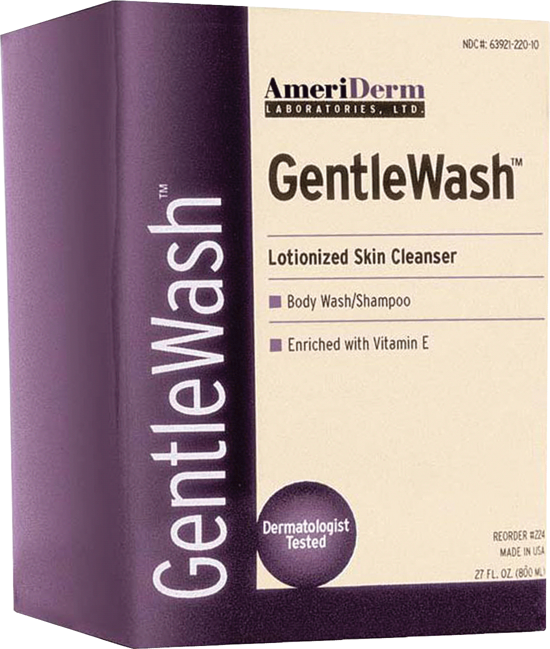 GentleWash Body Wash/Shampoo, 800 mL