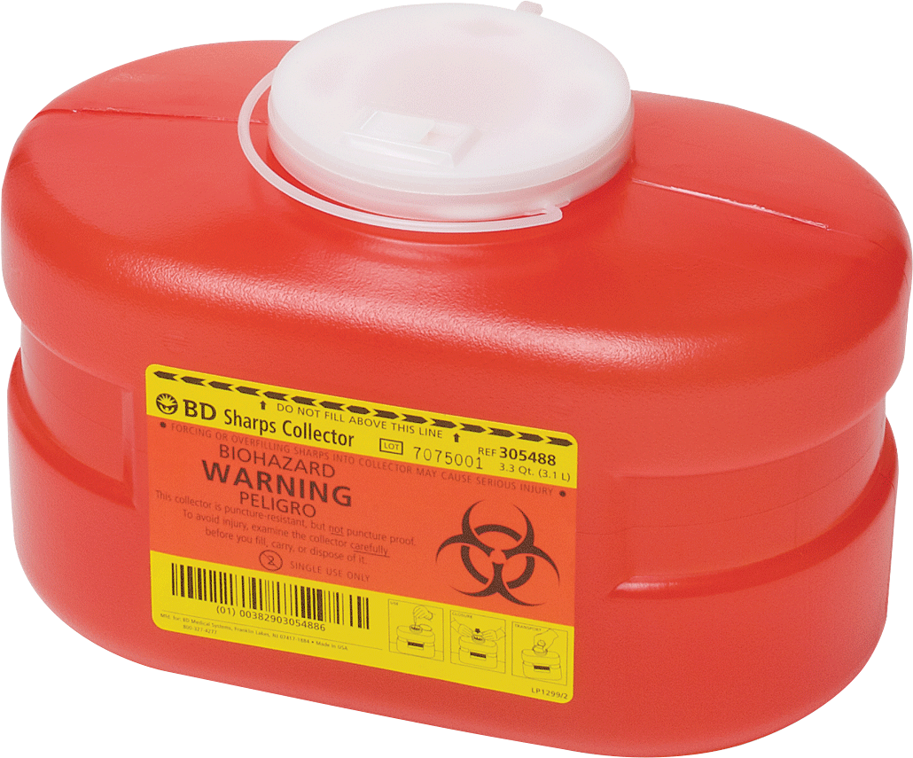 Multi-Use 1 Piece Sharps Container 3.3 Qts