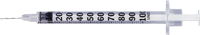 "U-100 Insulin Syringe with Micro-Fine IV Needle 28G x 1/2"", 1 mL (100 count)"