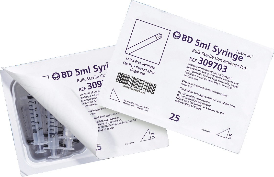 BD Luer-Lok Convenience Tray 60mL