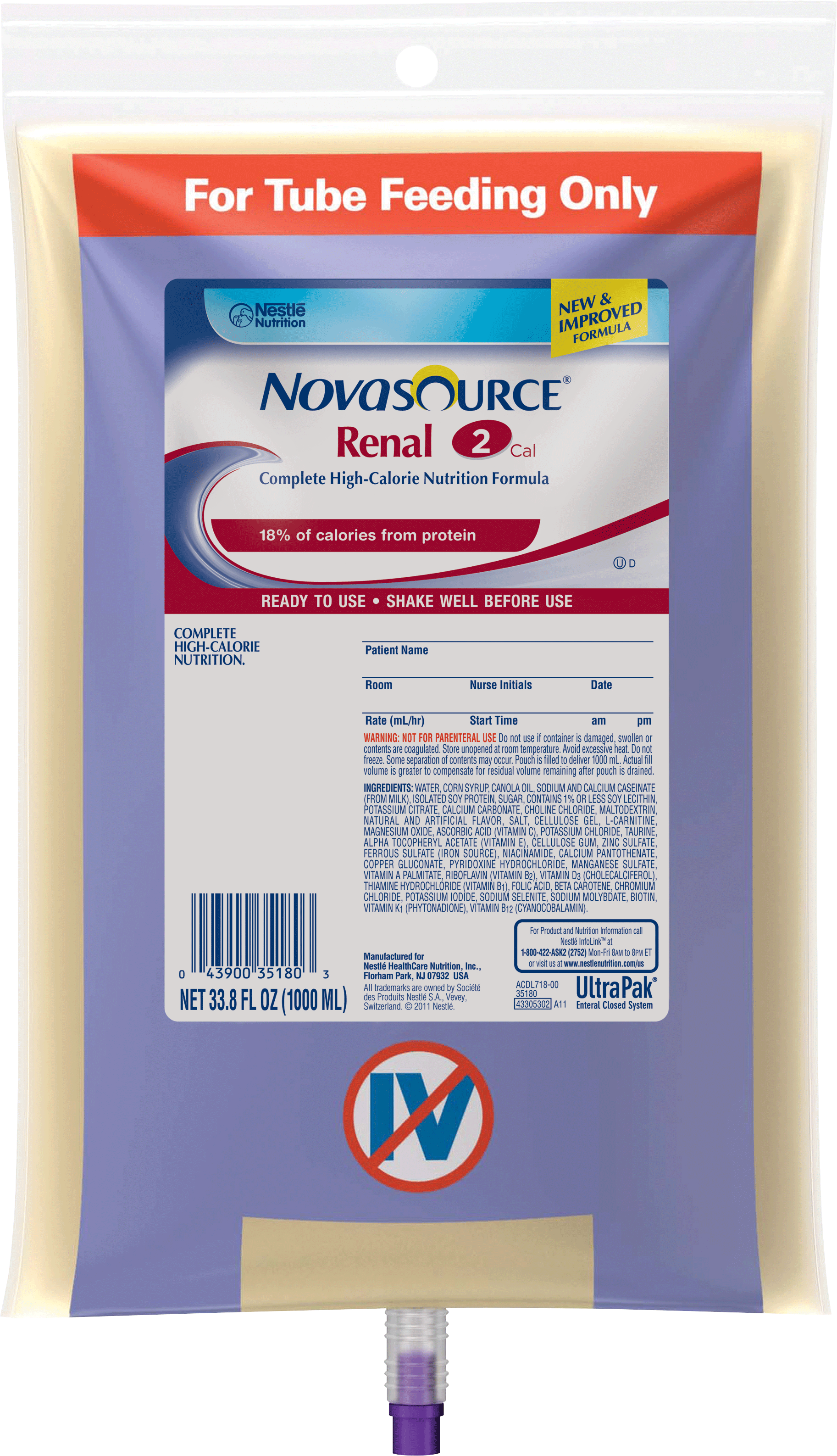 Novasource Renal Nutritional Support SpikeRight 1000mL