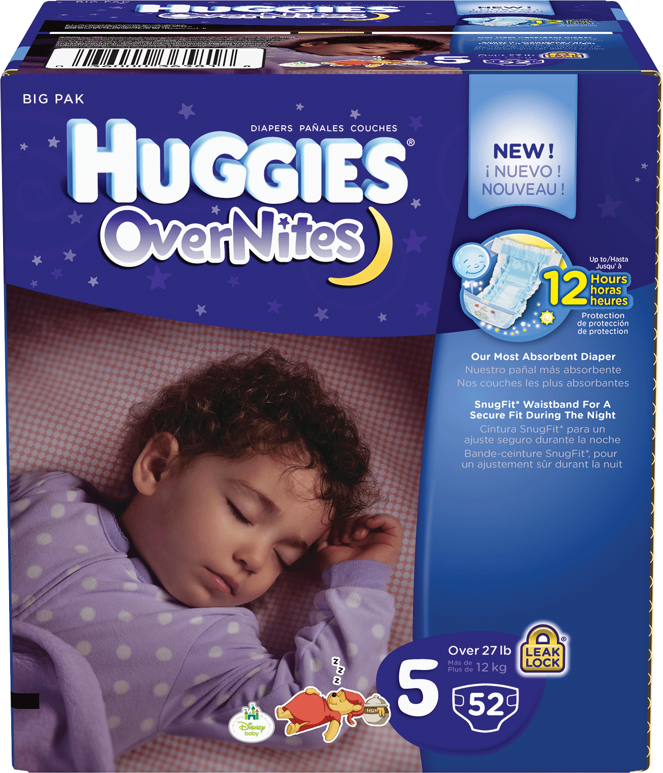 HUGGIES Overnite Diaper Step 5, Over 27 lb