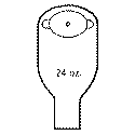 1-Piece Post-Op Adult Drainable Pouch Cut-to-Fit 1-1/2" x 2-3/4" Oval