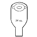 Special 7/8" Round Opening Deep Convex, Oval B, Urin Pouch