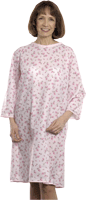 Snapwrap Adult Patient Gown,Pink Rosebuds, Each