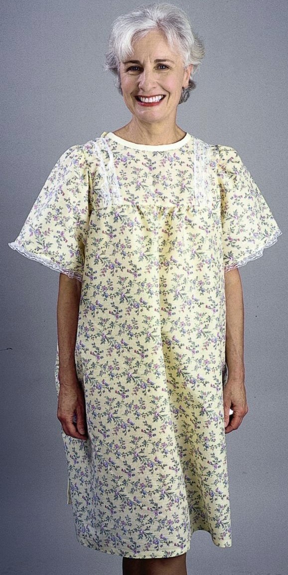 Snapwrap Deluxe Adult Gown, Yellow Floral