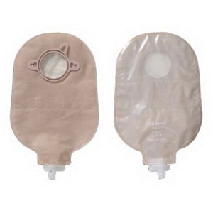 "New Image 2-Piece Urostomy Pouch 1-3/4"", Transparent."