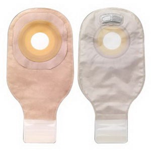 "Premier 1-Piece Drainable Pouch Precut 1"" with Filter, Transparent"