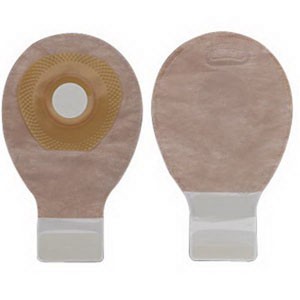 "Premier 1-Piece Drainable Pouch Precut 1-3/16"", Lock N Roll, Beige"
