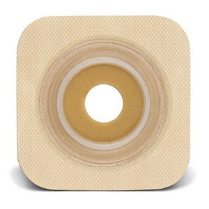 "Sur-fit Natura Stomahesive Flexible Pre-cut Wafer 4"" x 4"" Stoma 1/2"""