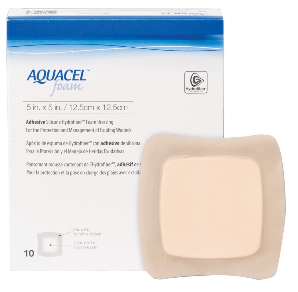 "Aquacel Gelling Adhesive Foam Dressing 5"" x 5"""