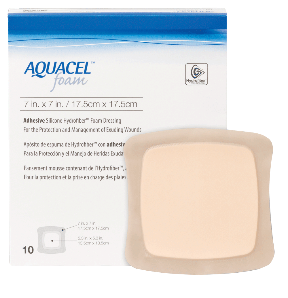Aquacel Adhesive Gelling Foam Dressing 7" x 7"