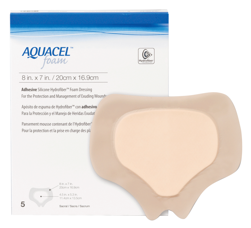 "Aquacel Gelling Adhesive Foam Dressing 8"" x 7"""