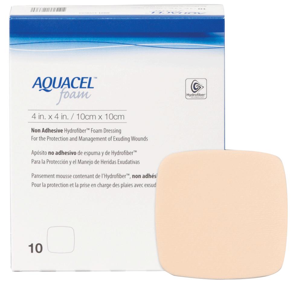 Aquacel Non-adhesive Gelling Foam Dressing 4" x 4"