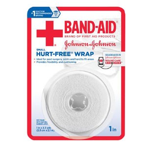 "J & J Band-Aid First Aid Hurt Free Wrap 1"" x 2.3 yds"