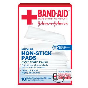 "J & J Band-Aid First Aid Non-Stick Pads 2"" x 3"""