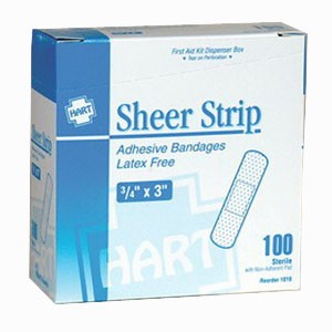 "Band-Aid Adhesive Sheer Strip Bandage 1-3/4"" x 4"""