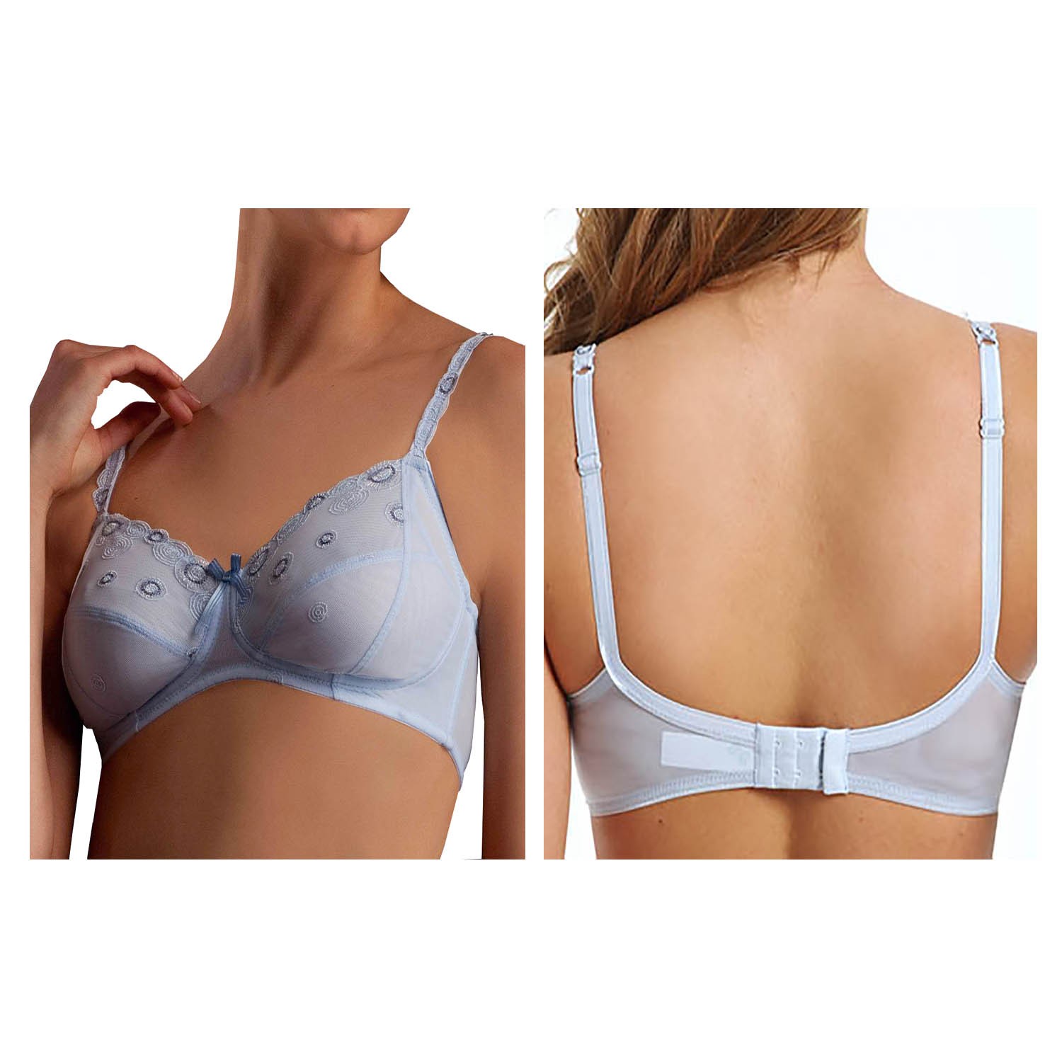 Amoena Charlene Underwire Bra, Size 40DD, Light Blue Ref# 5249140DDLB