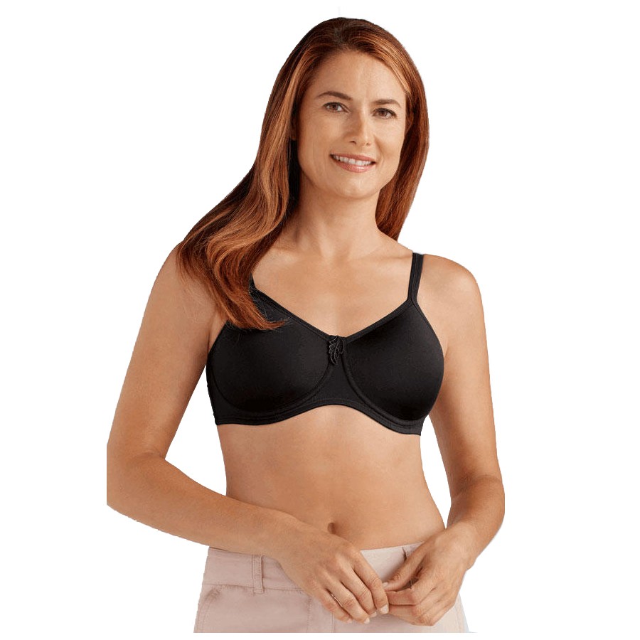 Amoena Lara Wire-Free Bra, Soft Cup, Size 32B, Black Ref# 5267532BBK