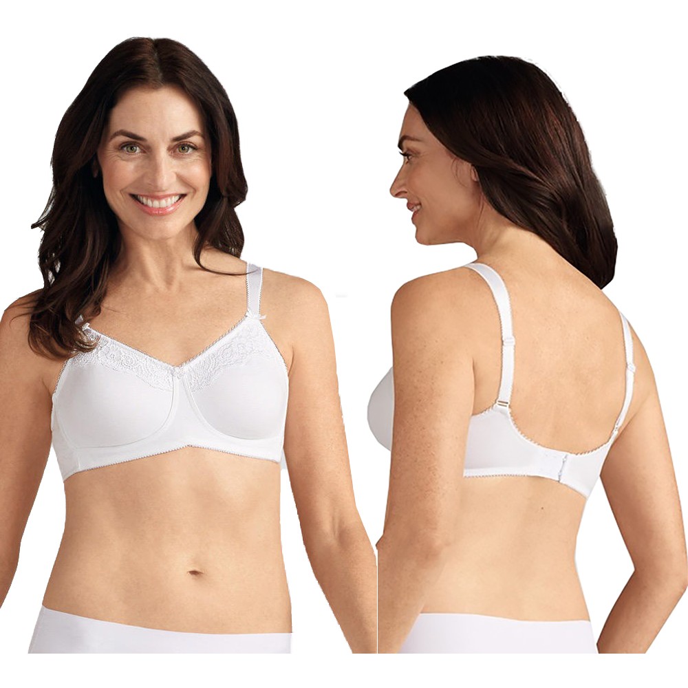 Amoena Angela Wire-Free Bra, Soft Cup, Size 40AA, White Ref# 5276640AAWH