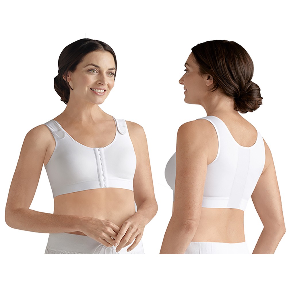 Amoena Sarah Front Fastening Bra, Soft Cup, Post-Surgical, Size 44B, White Ref# 5277844BWH