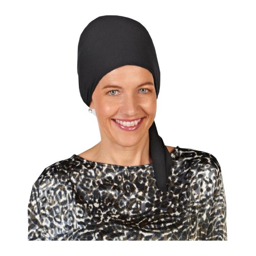 Amoena Tulip Bamboo Jersey Scarf, Black Ref# 542781BK