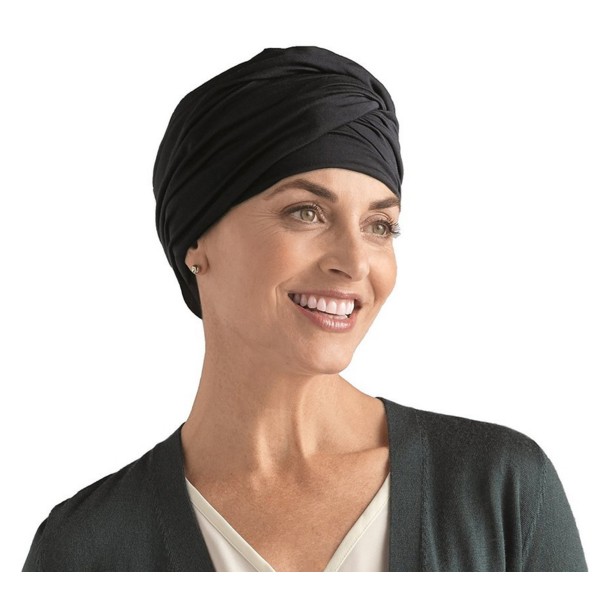 Amoena Daylily Knit Turban, Black Ref# 543810