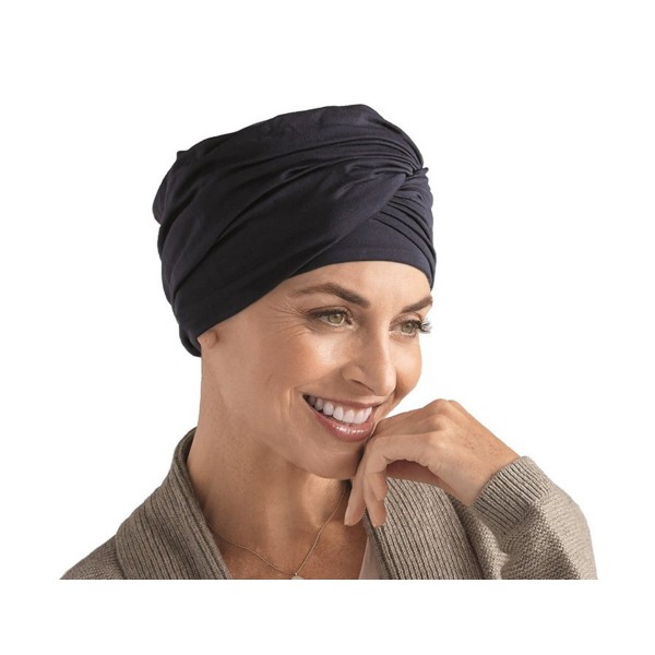 Amoena Daylily Knit Turban, Night Blue Ref# 543811