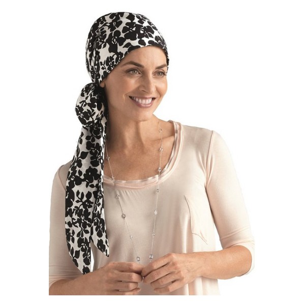Amoena Flora Scarf, Black/Cream Ref# 543819