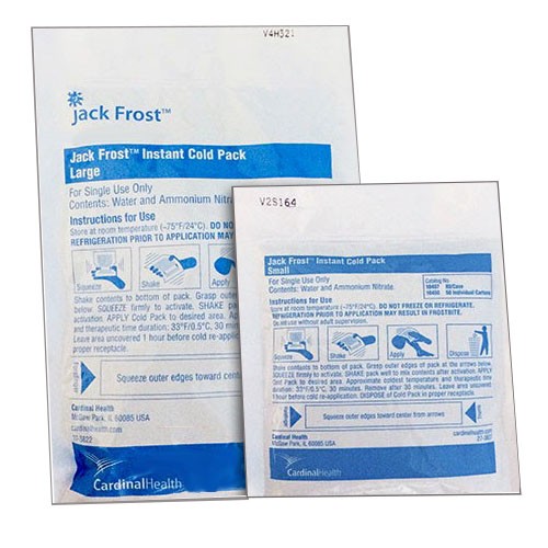 Jack Frost Disposable Instant Cold Pack, 5" x 5-1/2"