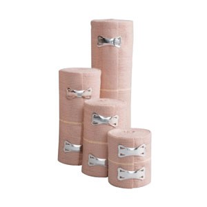 "Cardinal Health Elastic Bandage with Clip Closure, 4"" x 5 yds Stretched, Non-Sterile"