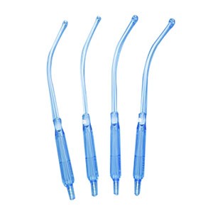 Open Without Vent Yankauer Surgical Suction Tips, Curved One-Piece Design