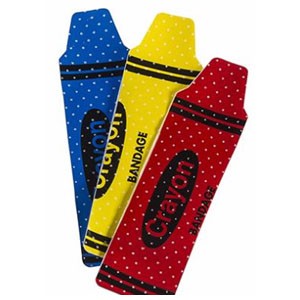 "Cardinal Health Sterile Adhesive Plastic Bandage, Crayon Design, 3/4"" x 3"""