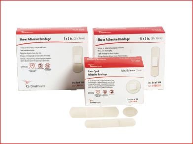 "Sheer Plastic Adhesive Bandage 1"" x 3""  Replaces ZRAB13S"