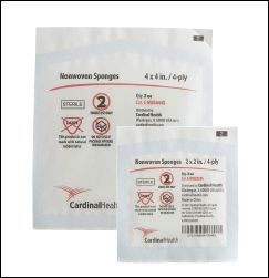 "Non-woven All-Purpose Sponges 2"" x 2"", 4-ply, Sterile 2's, Latex Free.  Replaces ZG2204S."