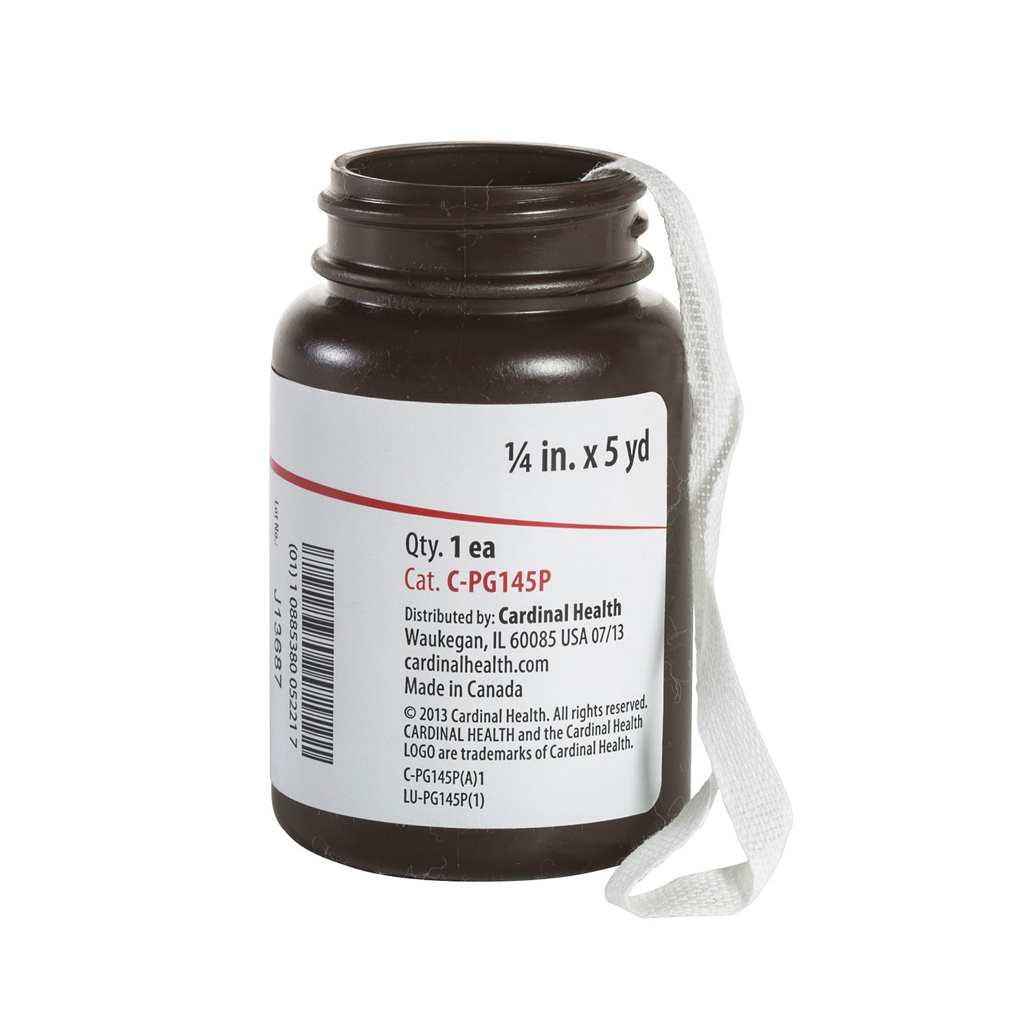 "Sterile Plain Packing Strip 1/4"" x 5 yds.  Replaces ZG25P"