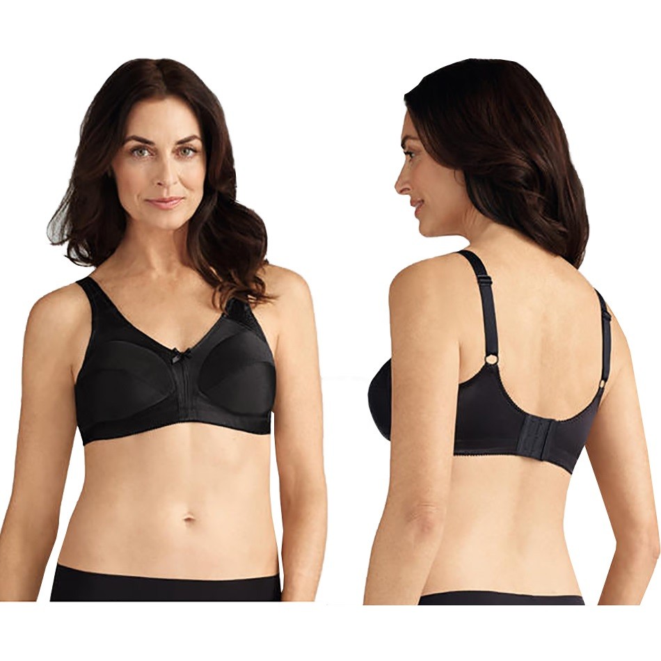 Amoena Ava Wire-Free Bra, Soft Cup, Size 46DD, Black Ref# 5211546DDBK